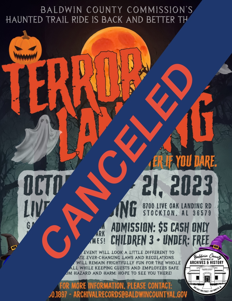 Haunted Trail Ride Terror at the Landing Flyer 2023