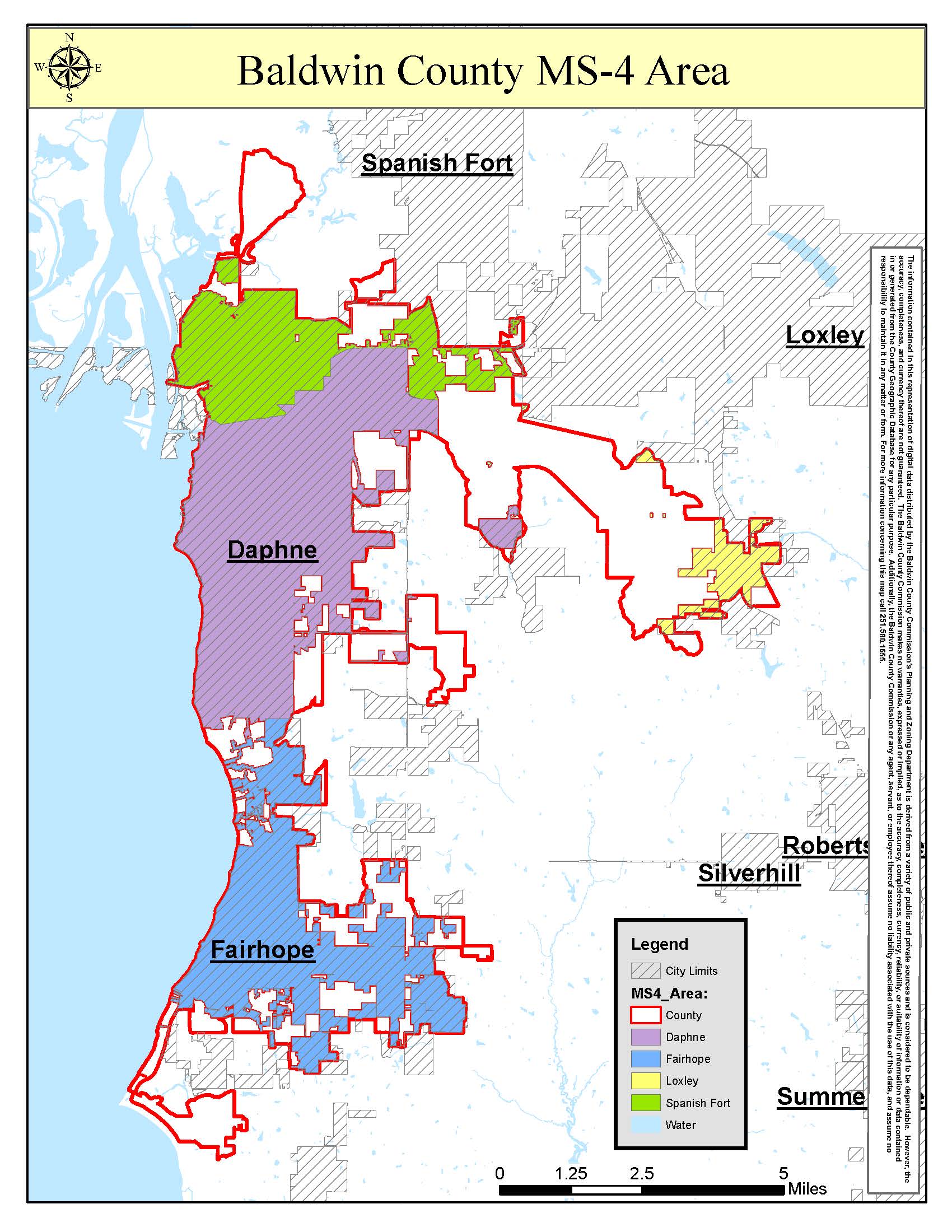 MS4-Map Map of Baldwin County MS-4 Area